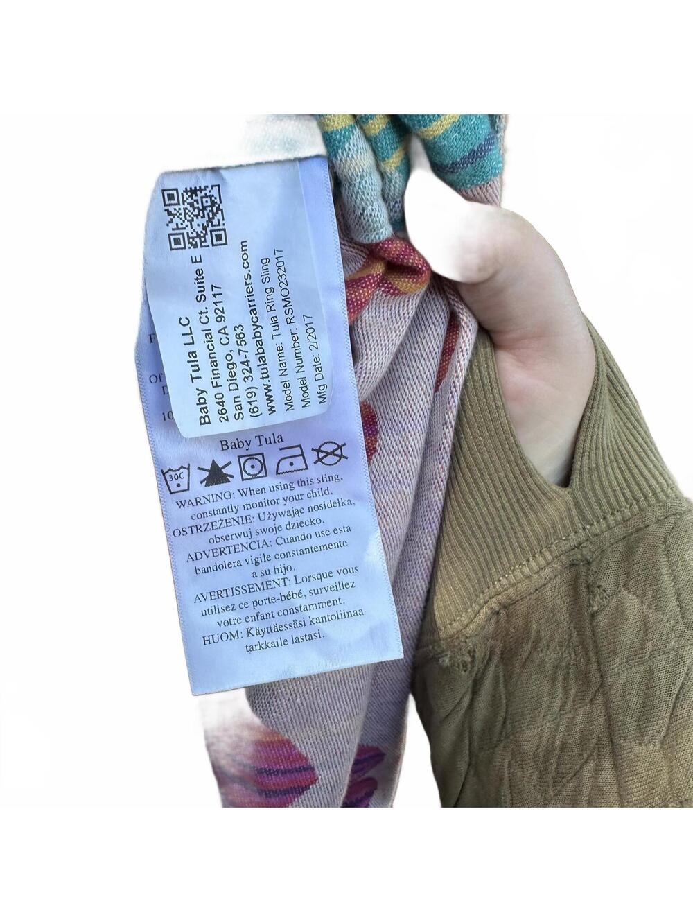 Tula Love Athena Ring sling L/XL Rainbow Heart Patterned - Picture 8 of 9